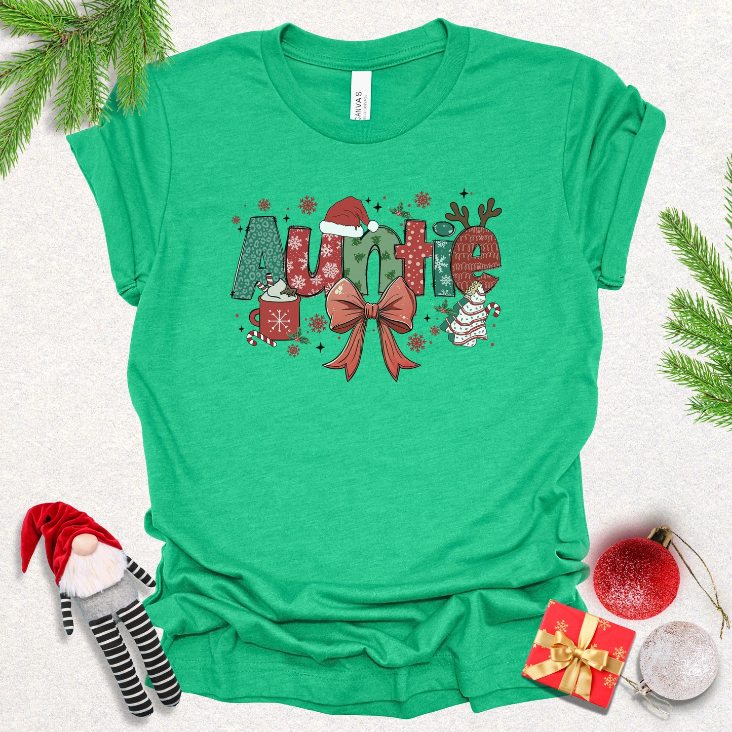 Festive Auntie Christmas Tee