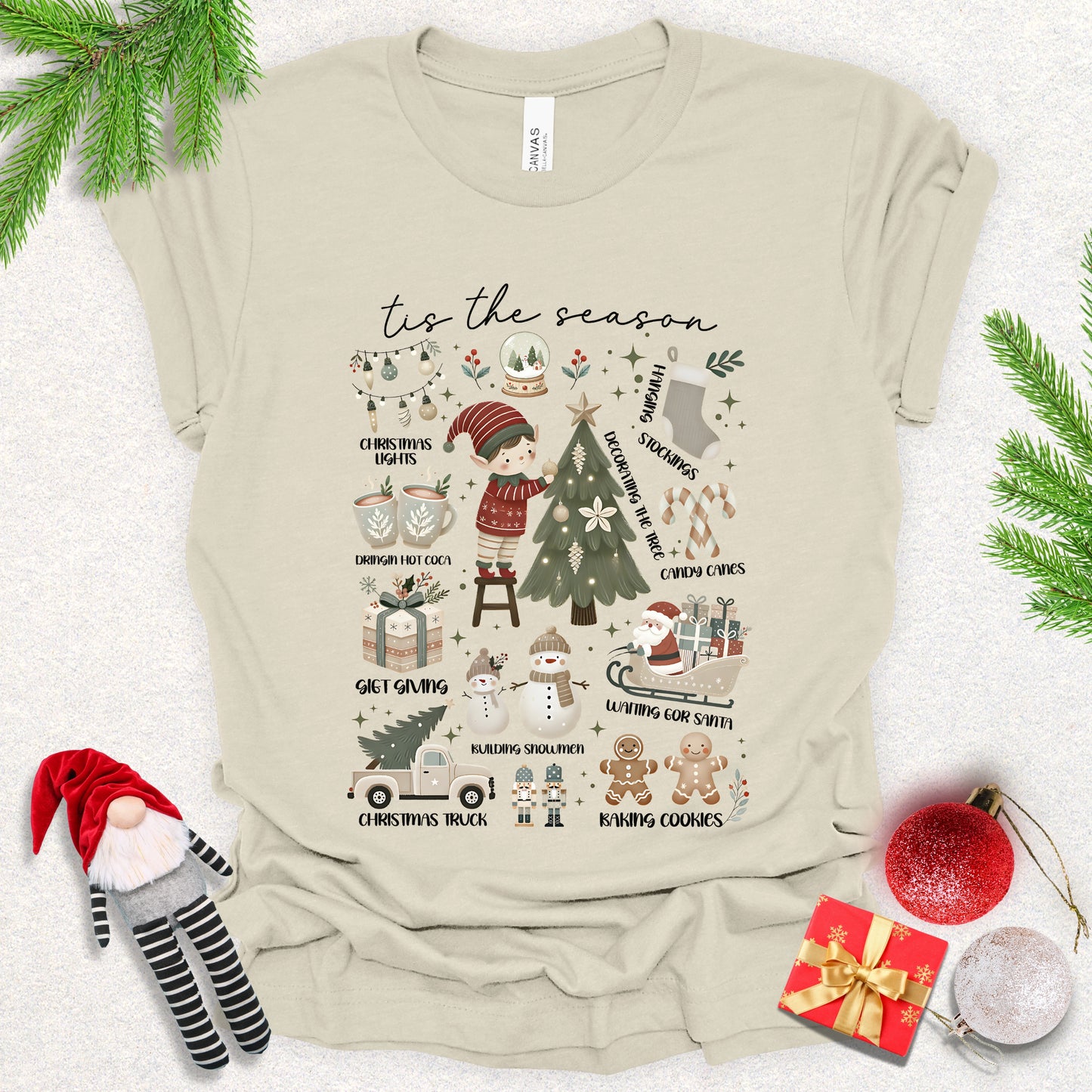 Tis the Season Christmas Elf Tee