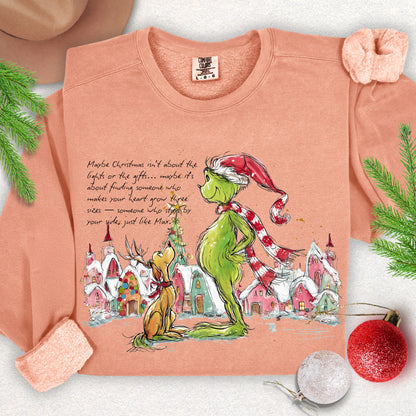Santa-Paws & The Holiday Heart Lightweight Sweatshirt