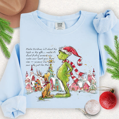 Santa-Paws & The Holiday Heart Lightweight Sweatshirt