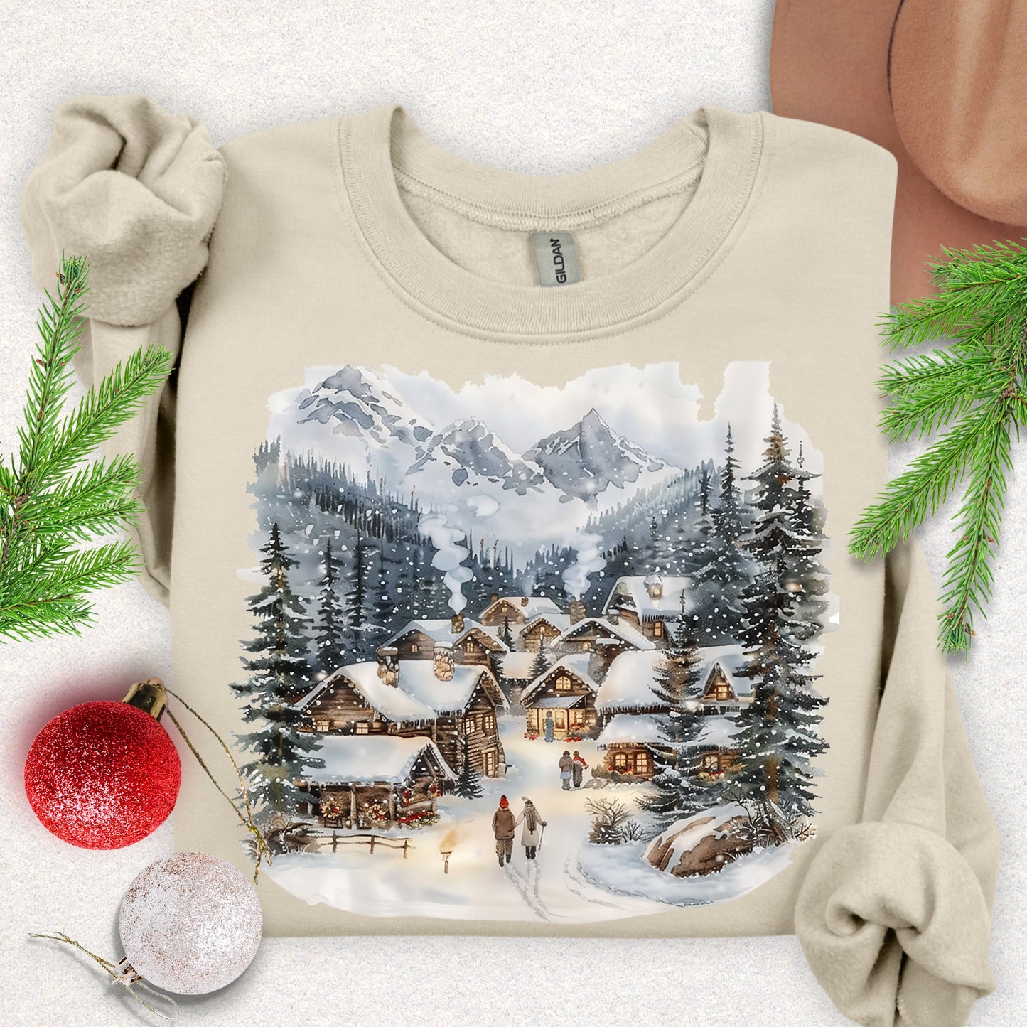 Cozy Winter Village Sweatshirt