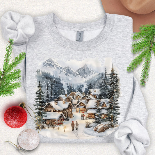 Cozy Winter Village Sweatshirt
