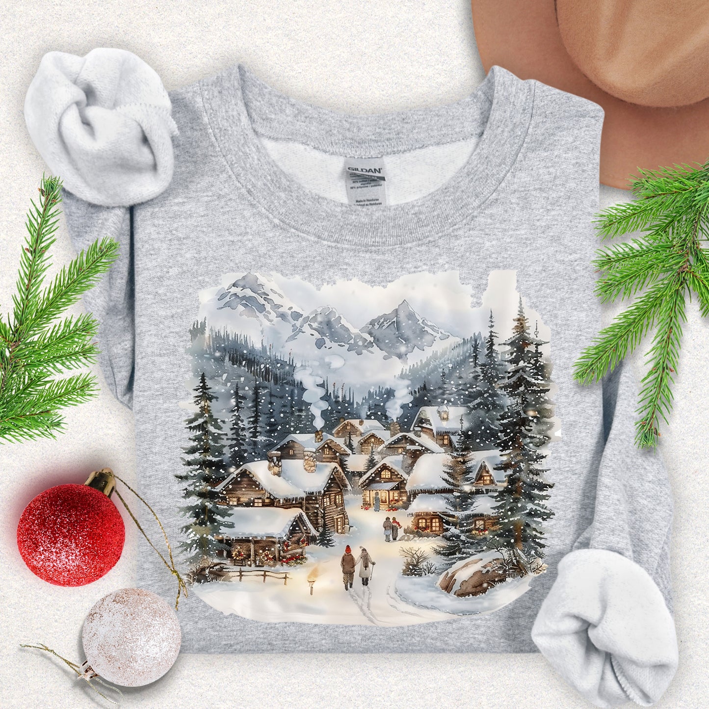 Cozy Winter Village Sweatshirt
