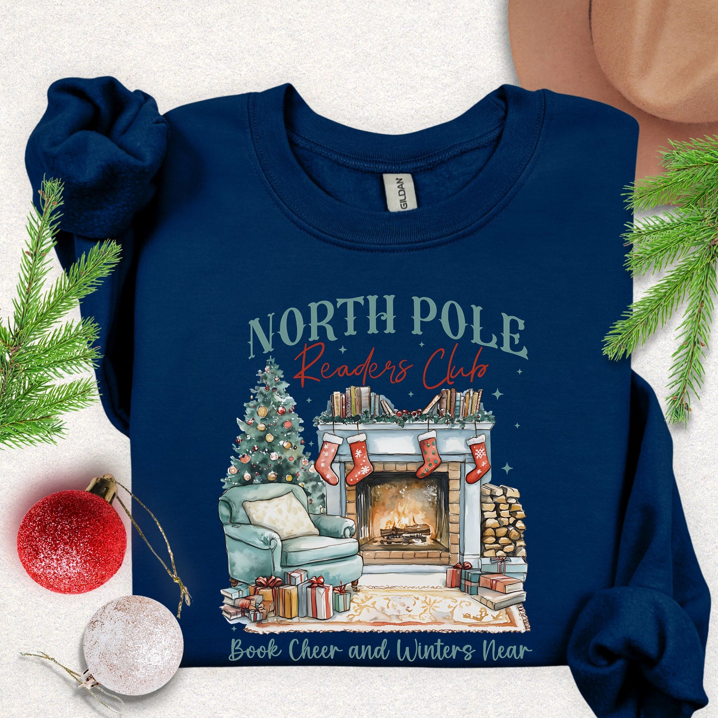 North Pole Readers Club Christmas Sweatshirt