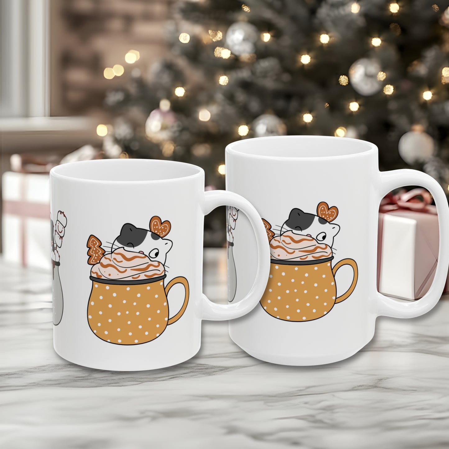 Cute Cat Hot Cocoa Mug (11oz & 15oz)