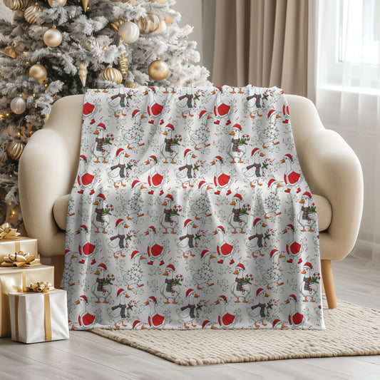 Christmas Goose Velveteen Plush Blanket