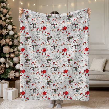 Christmas Goose Velveteen Plush Blanket