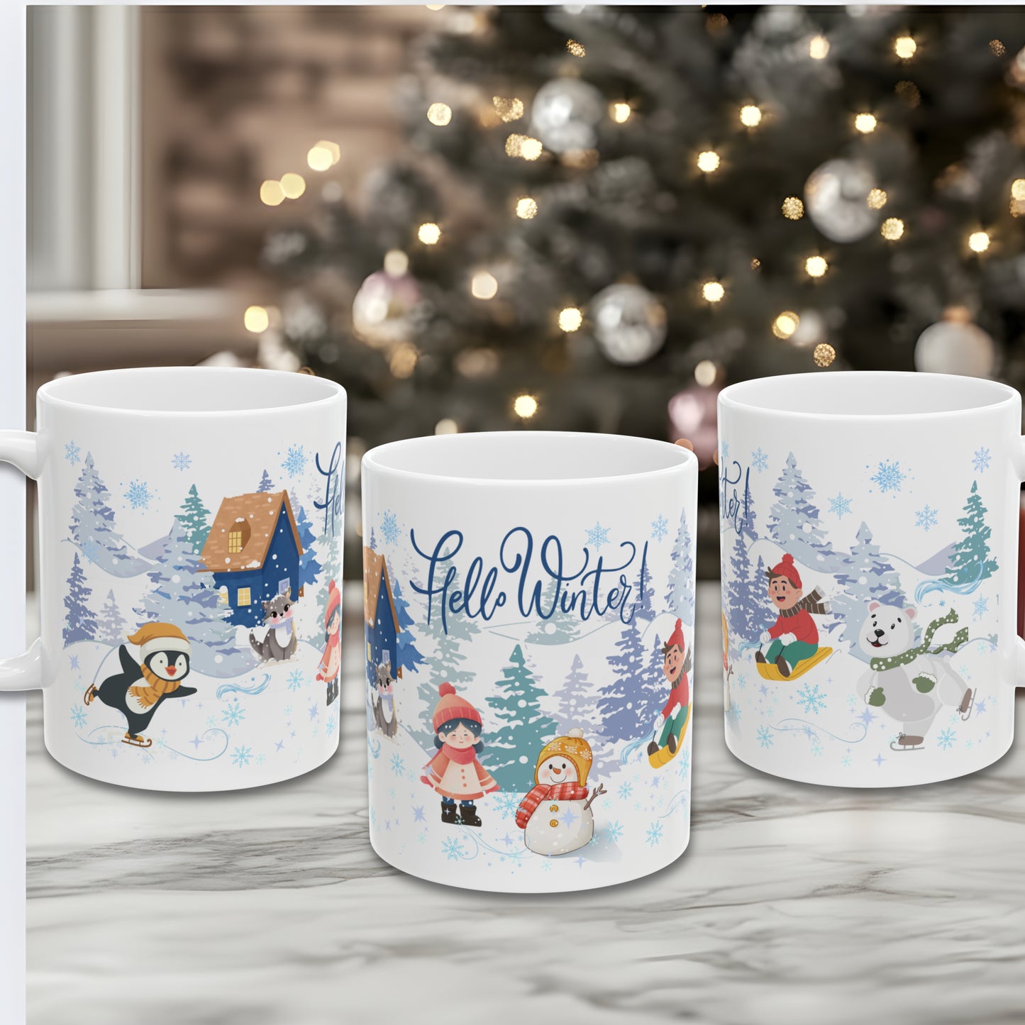 Hello Winter Ceramic Mug (11oz & 15oz)