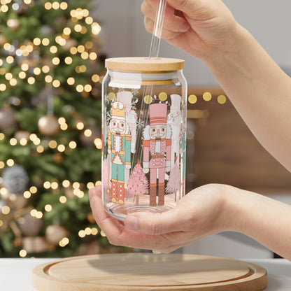 Nutcracker Holiday 16oz Sipper Glass