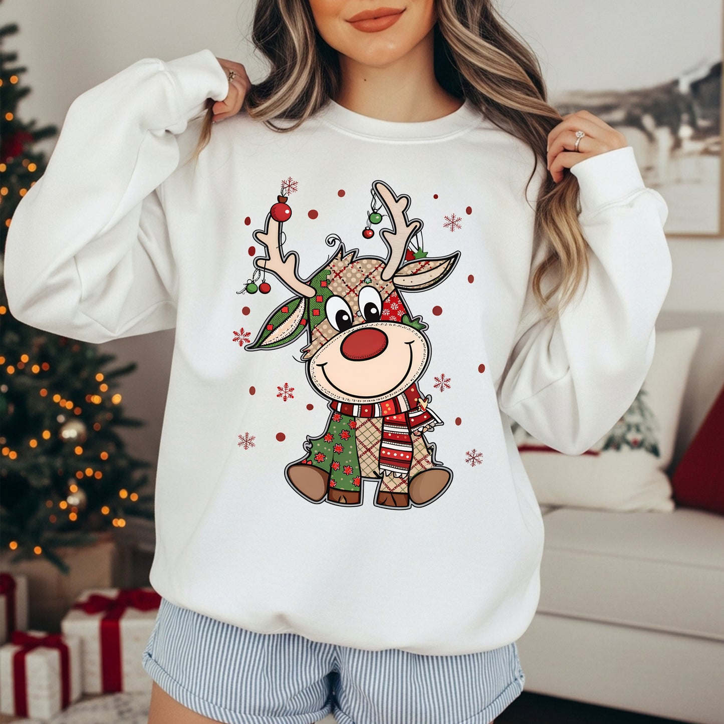 Cute Reindeer Christmas Sweatshirt
