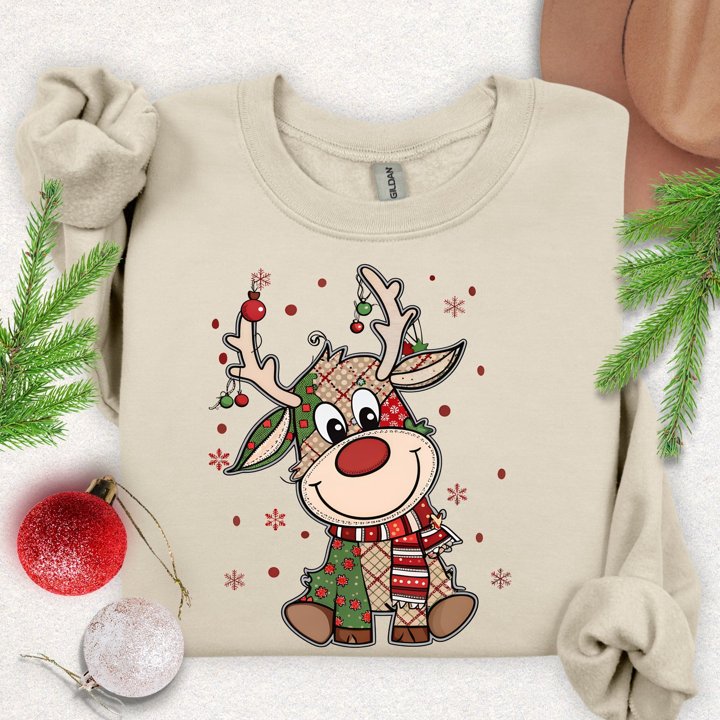 Cute Reindeer Christmas Sweatshirt