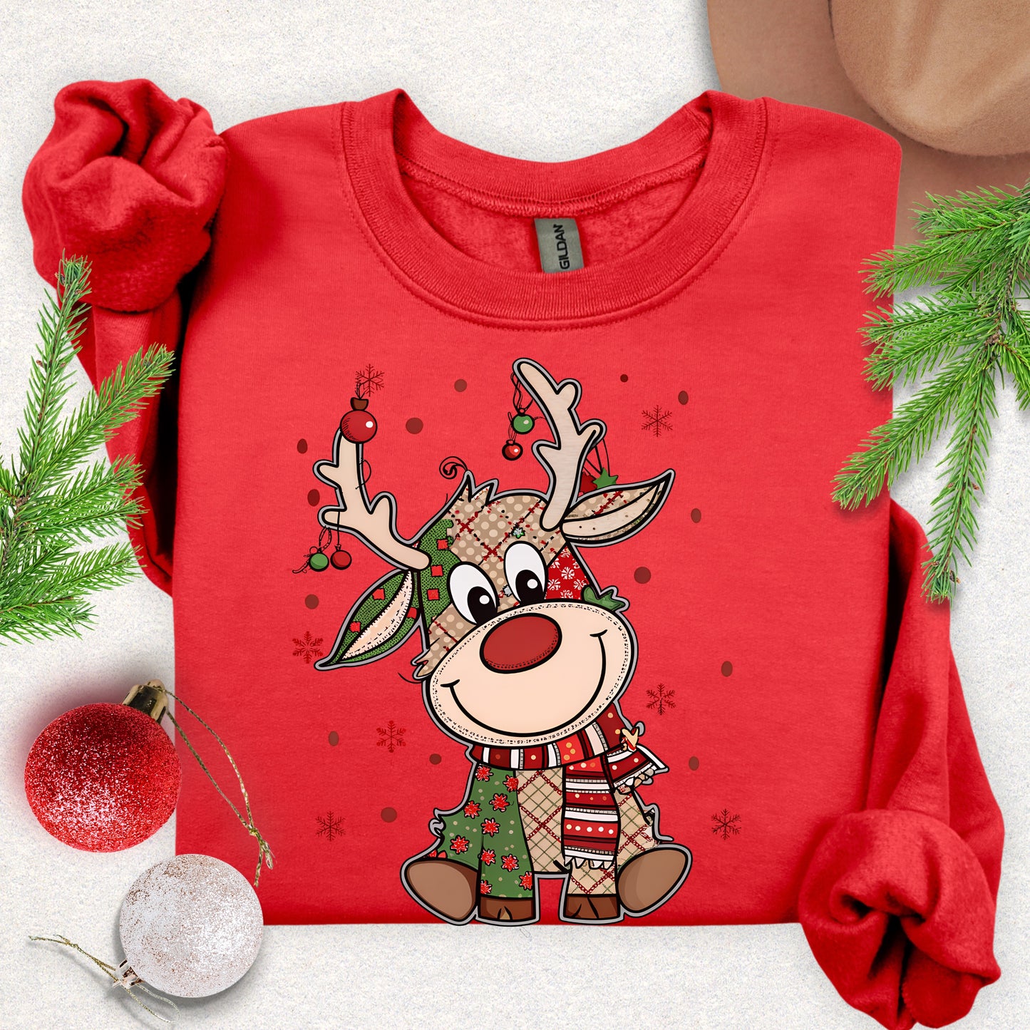 Cute Reindeer Christmas Sweatshirt
