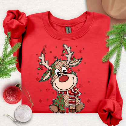 Cute Reindeer Christmas Sweatshirt