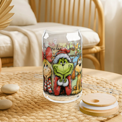 Merry Mischief Trio Glass 16oz Sipper Glass