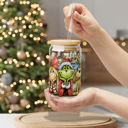 Merry Mischief Trio Glass 16oz Sipper Glass