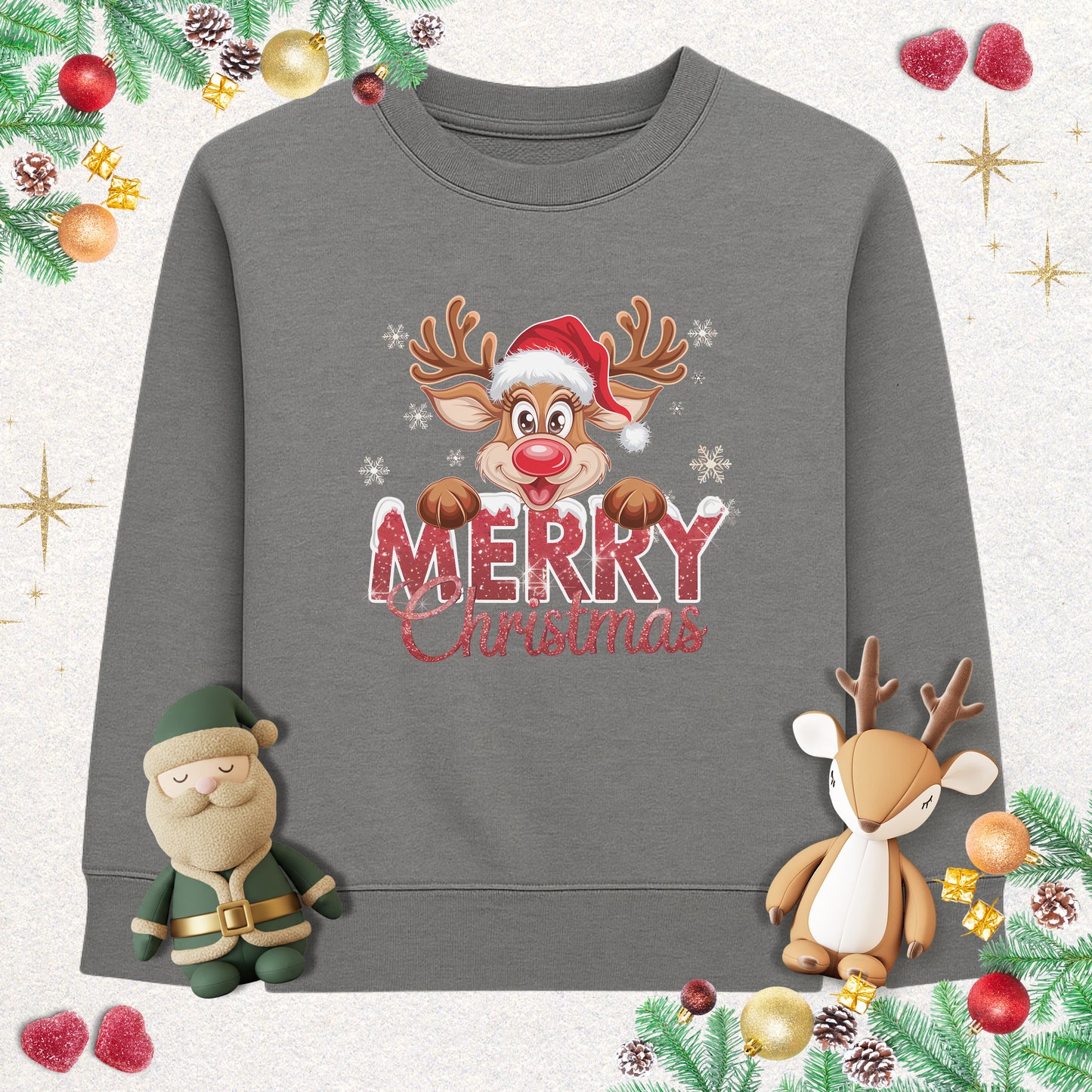 Santas Reindeer - Toddler Sweatshirt