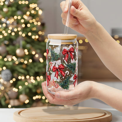 Christmas Sipper Glass 16oz