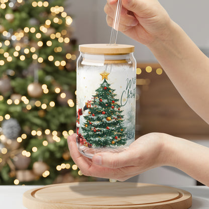 Merry Christmas Santa 16oz Sipper Glass