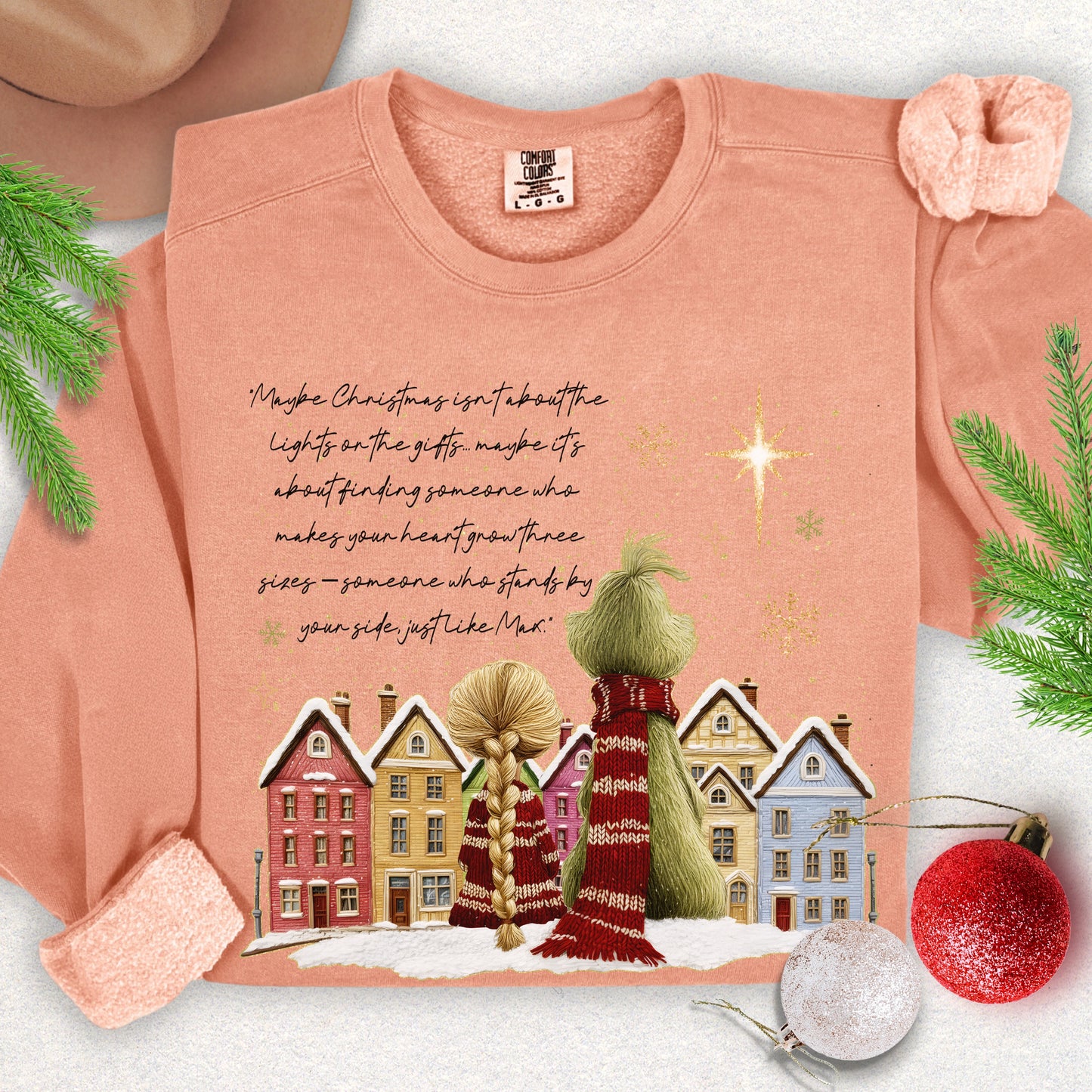 Christmas Beside You Premium Lightweight Sweatshirt