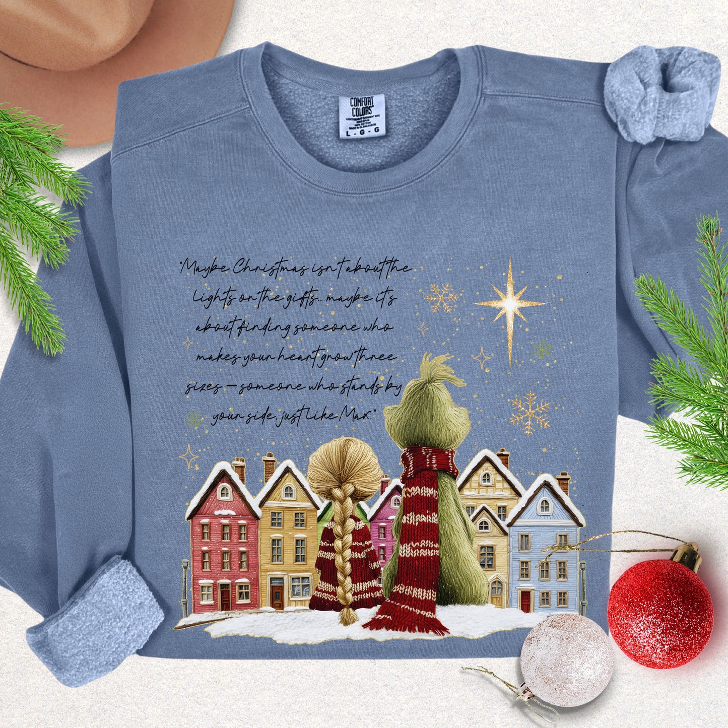Christmas Beside You Premium Lightweight Sweatshirt