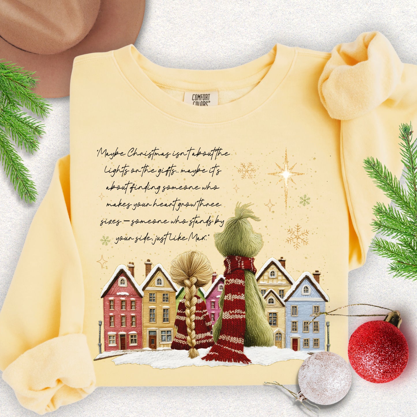 Christmas Beside You Premium Lightweight Sweatshirt