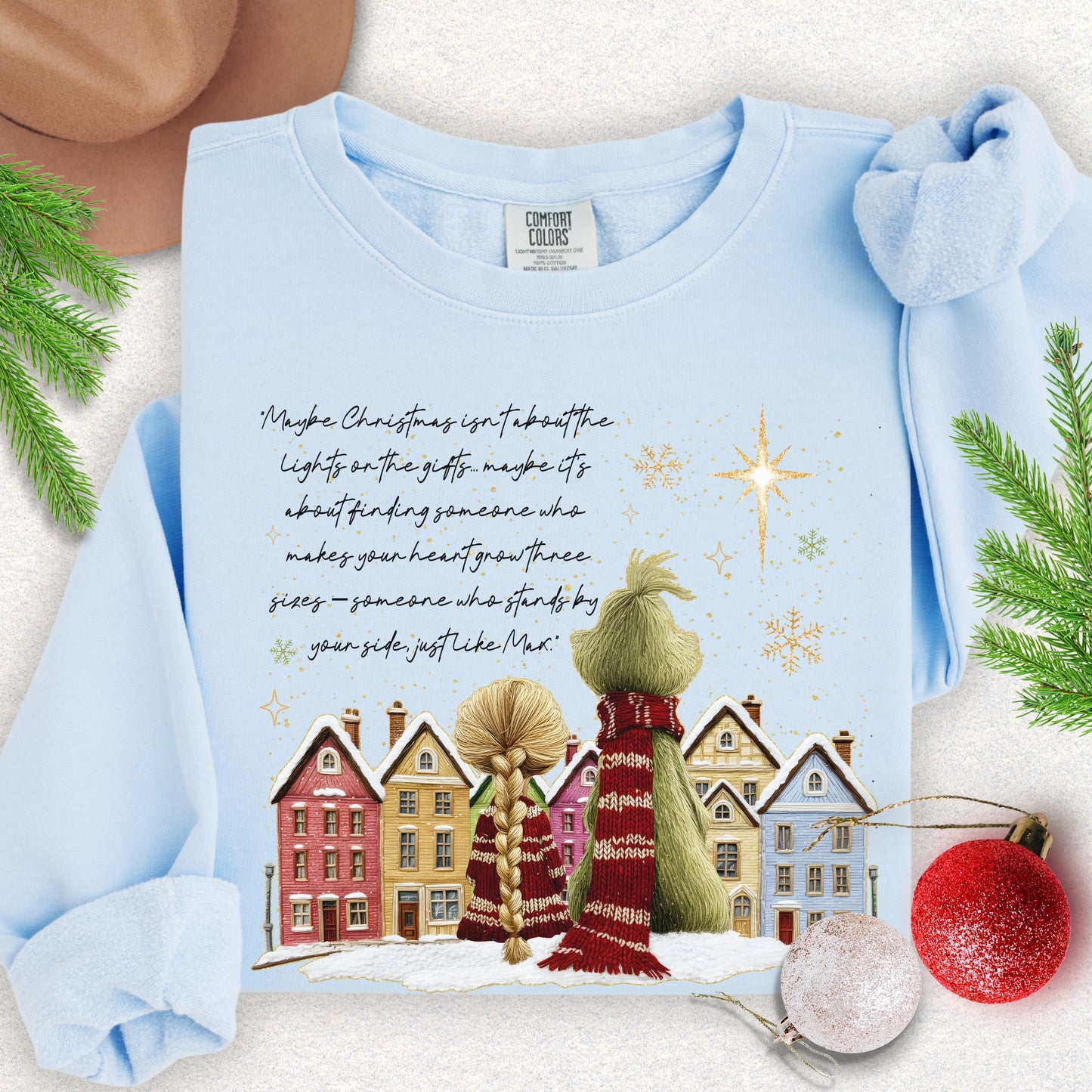 Christmas Beside You Premium Lightweight Sweatshirt