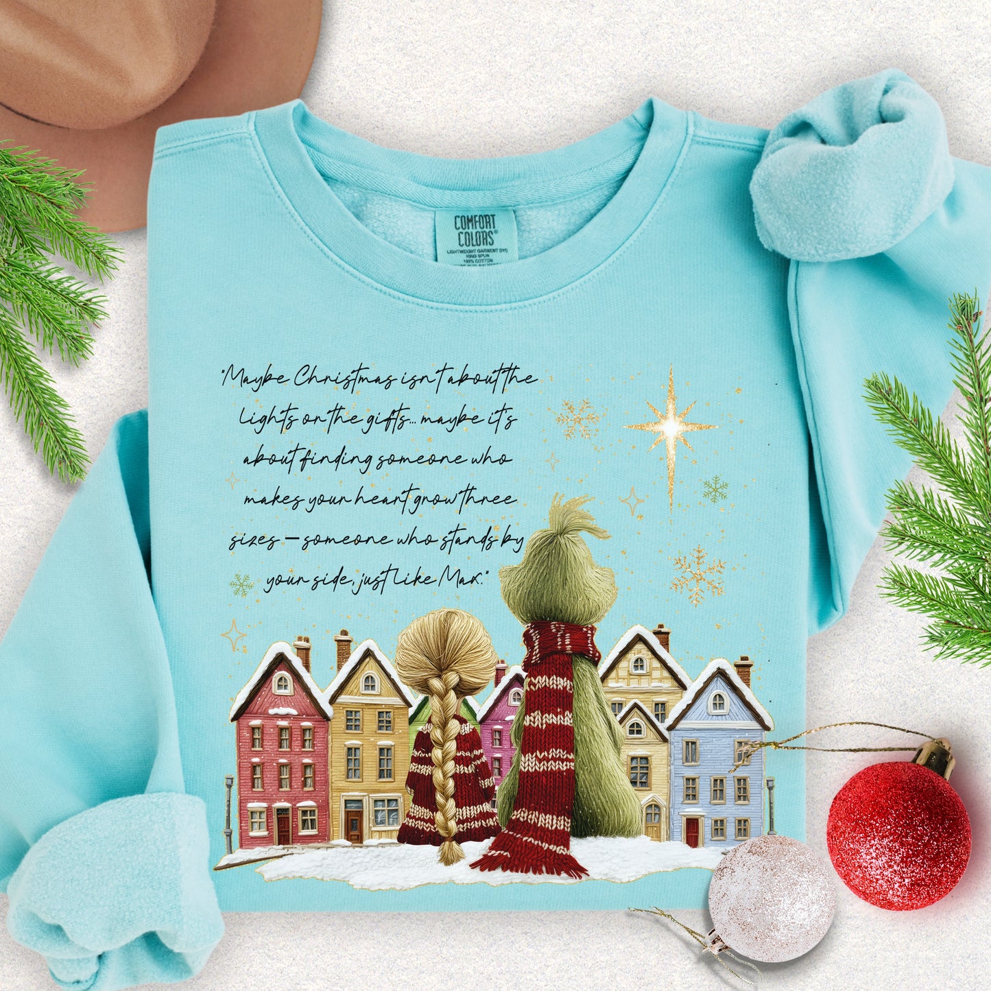 Christmas Beside You Premium Lightweight Sweatshirt