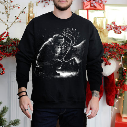 Santa & Reindeer Crewneck Sweatshirt