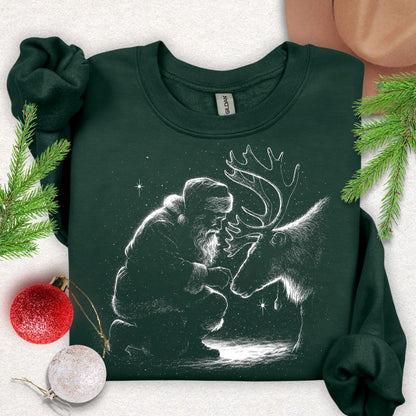 Santa & Reindeer Crewneck Sweatshirt