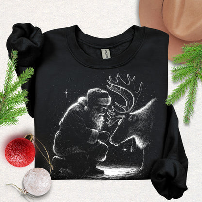 Santa & Reindeer Crewneck Sweatshirt