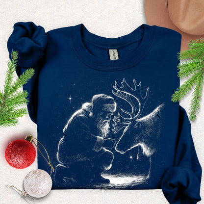 Santa & Reindeer Crewneck Sweatshirt