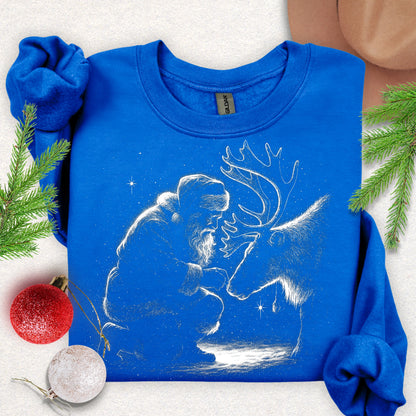 Santa & Reindeer Crewneck Sweatshirt