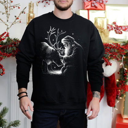 Santa & Reindeer Crewneck Sweatshirt