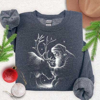 Santa & Reindeer Crewneck Sweatshirt