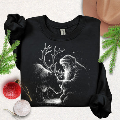Santa & Reindeer Crewneck Sweatshirt