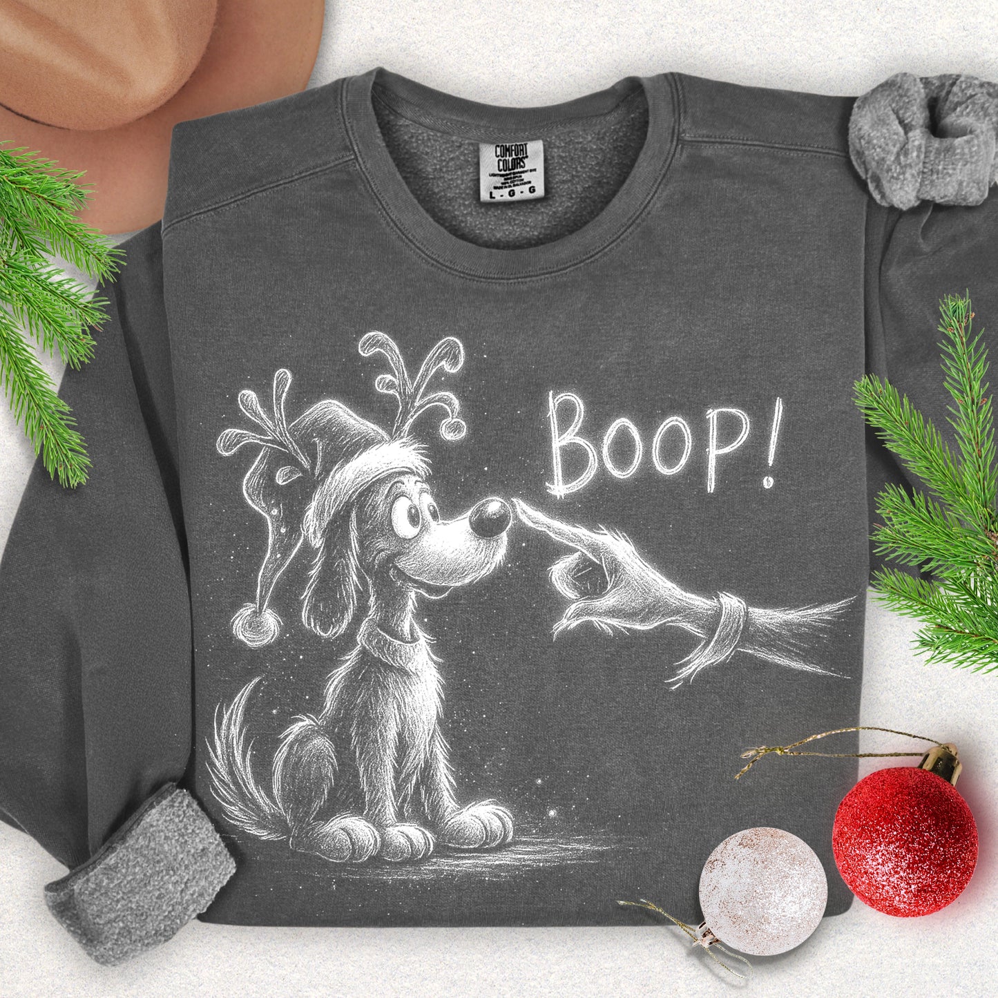 Christmas Boop Lightweight Sweatshirt