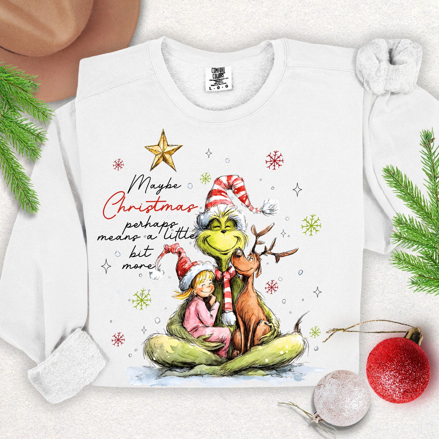 Perhaps a Little More Christmas Lightweight Sweatshirt