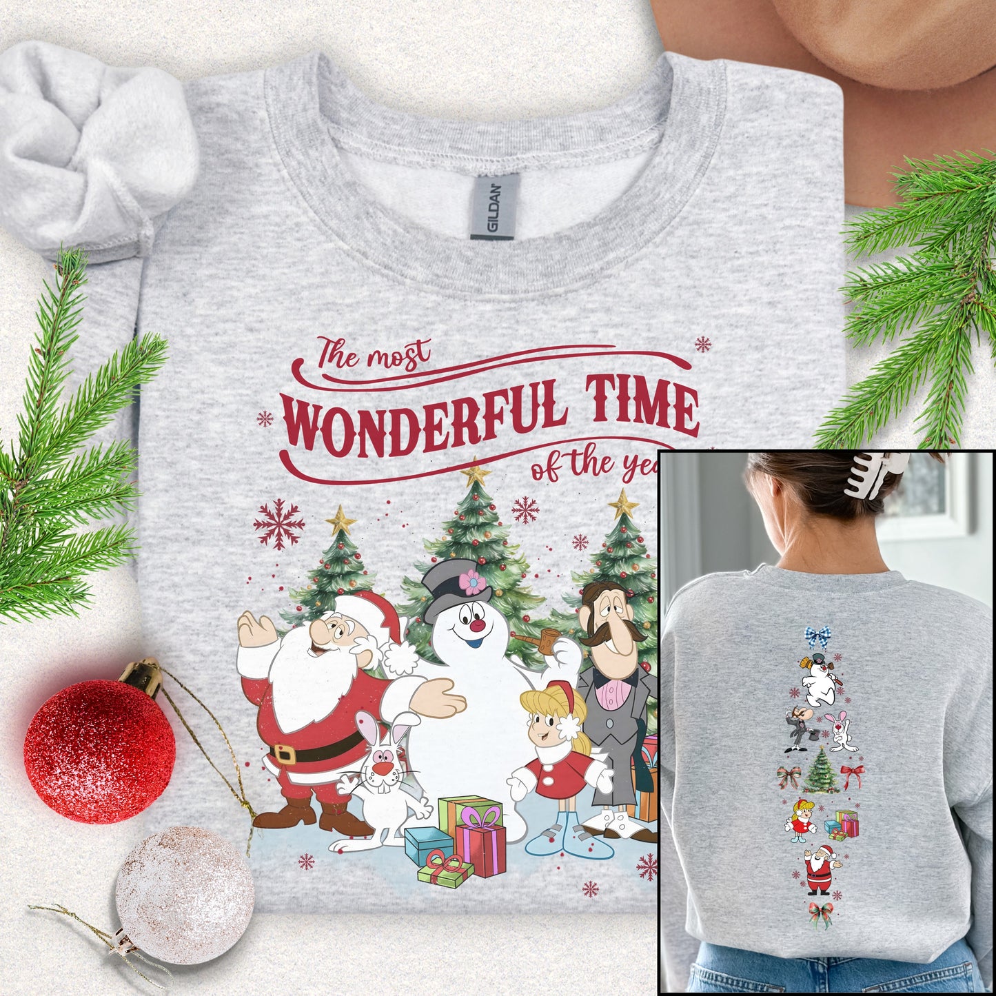 It's a Wonderful Time of the Year" Sweatshirt (Front & Back Design)