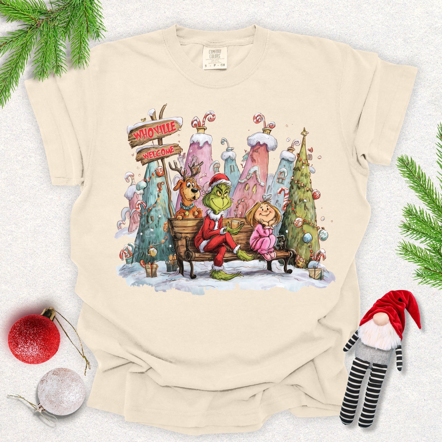Christmas in Candy Cane Village Tee