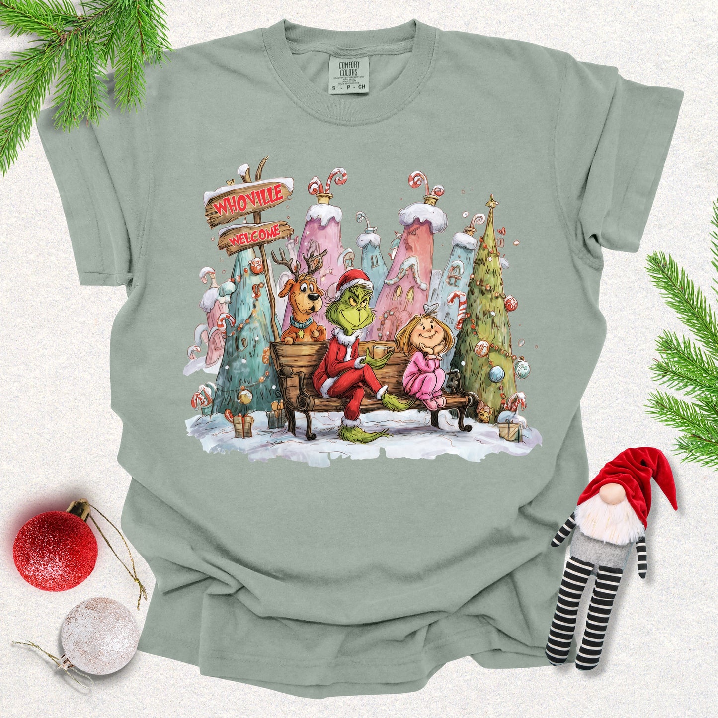 Christmas in Candy Cane Village Tee