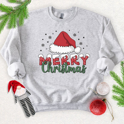 Merry Christmas Santa Hat Sweatshirt