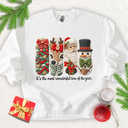 Faux Yarn Christmas Season Sweatshirt
