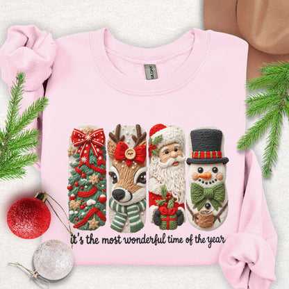 Faux Yarn Christmas Season Sweatshirt