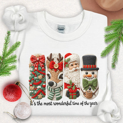 Faux Yarn Christmas Season Sweatshirt