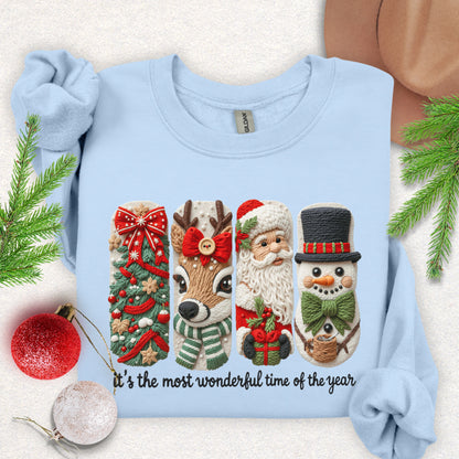 Faux Yarn Christmas Season Sweatshirt