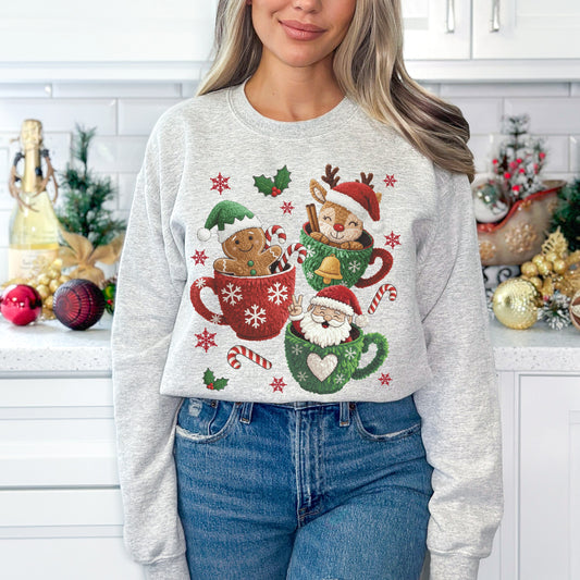 Faux Yarn Christmas Joy Sweatshirt