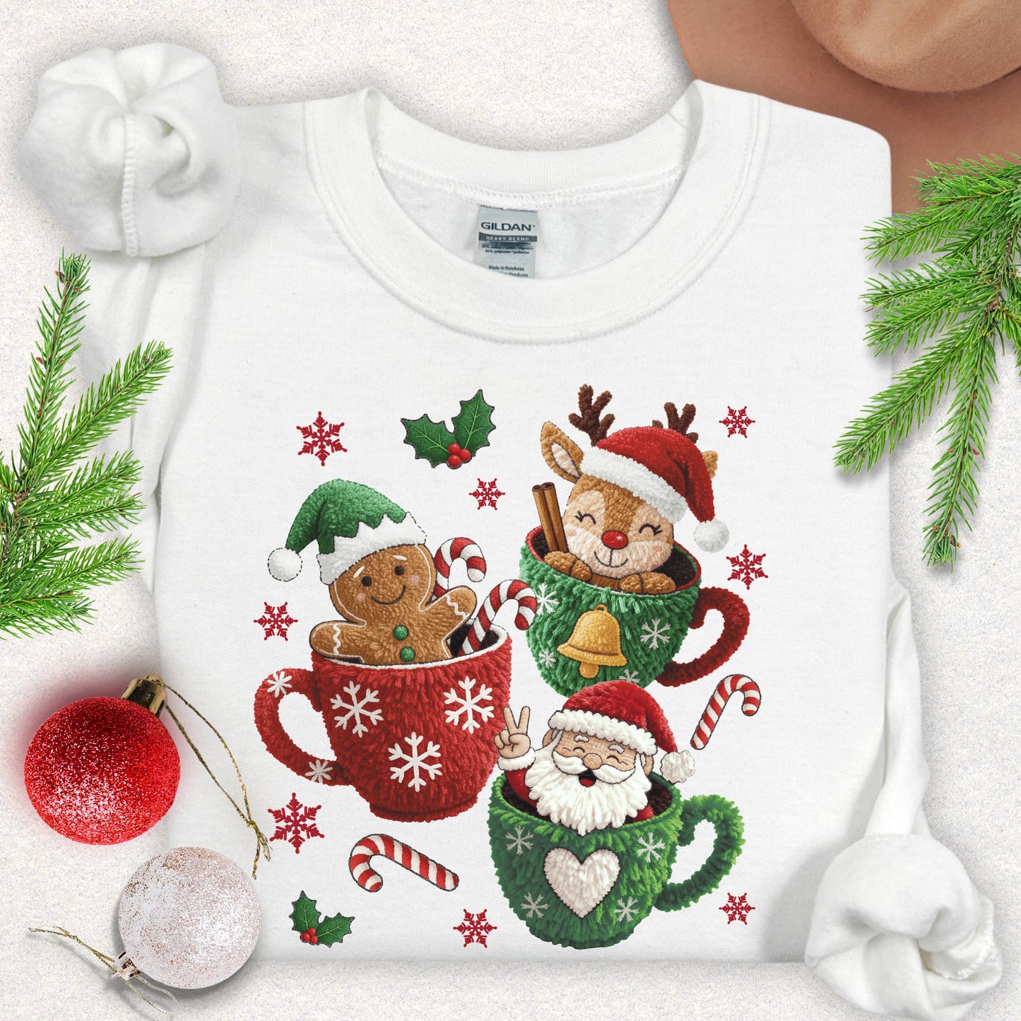 Faux Yarn Christmas Joy Sweatshirt