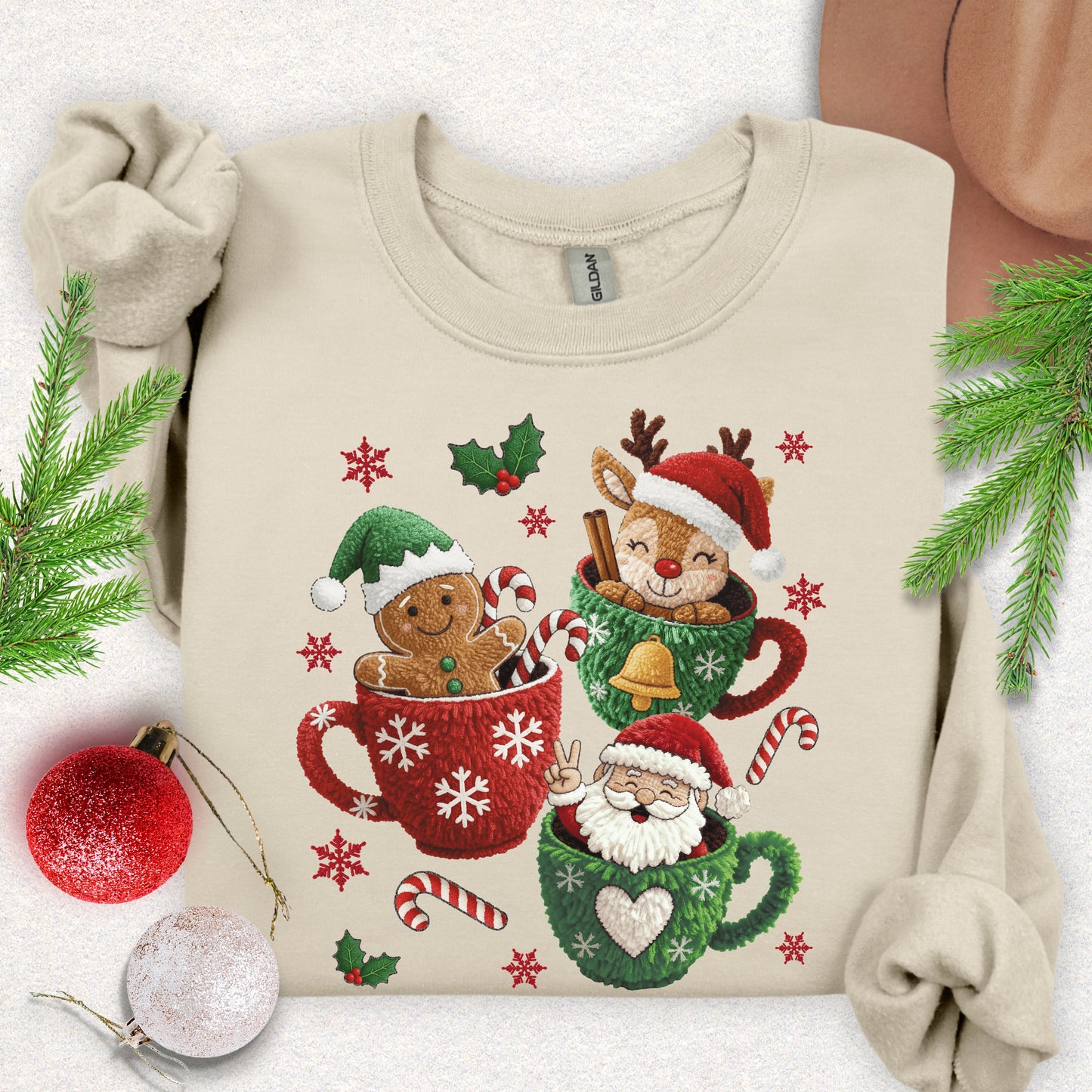 Faux Yarn Christmas Joy Sweatshirt