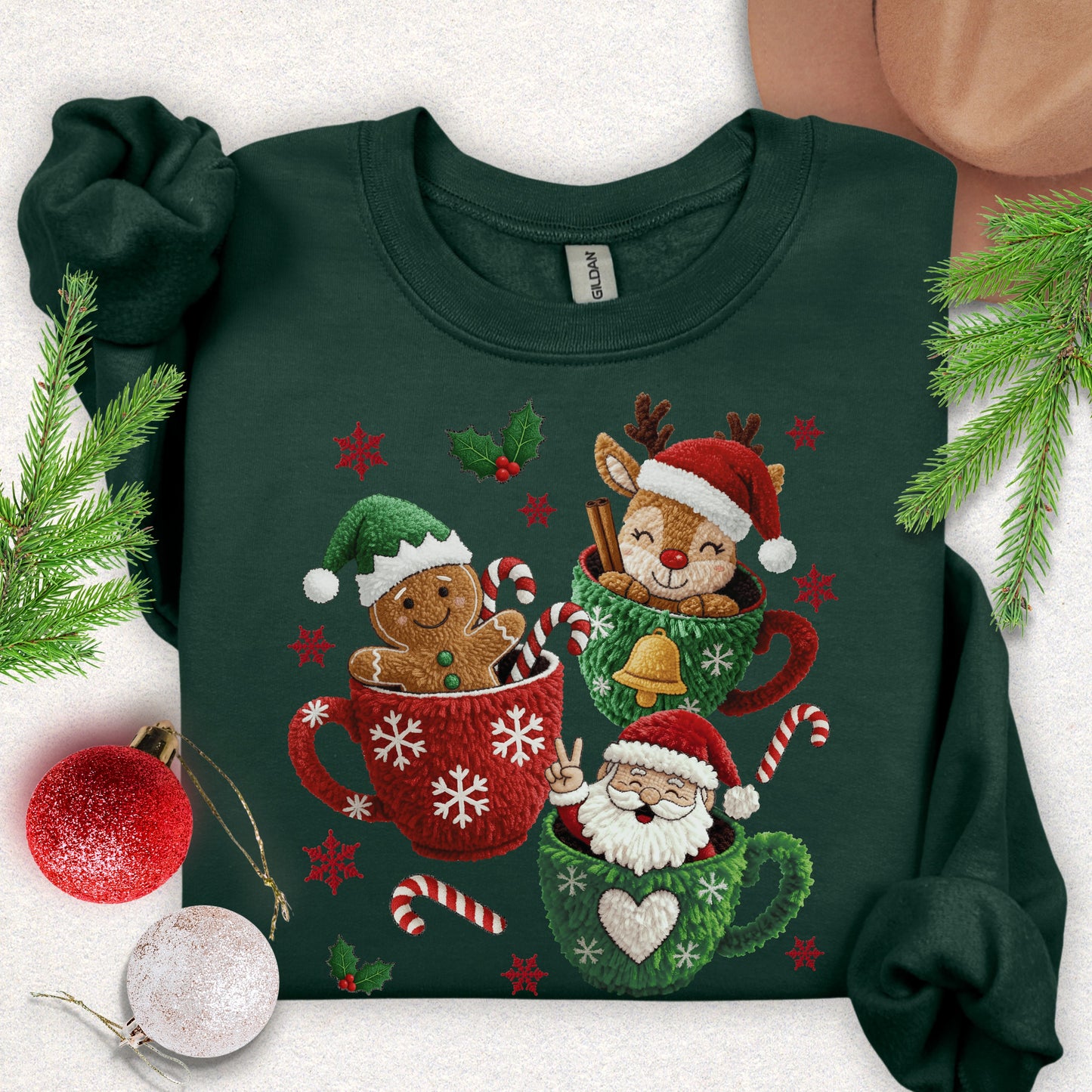 Faux Yarn Christmas Joy Sweatshirt