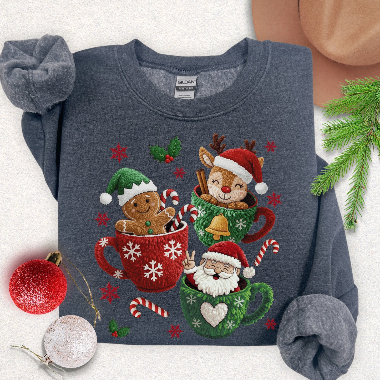Faux Yarn Christmas Joy Sweatshirt